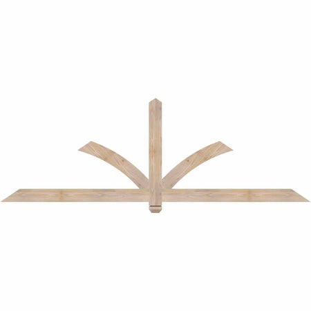 Ekena Millwork Redmond Smooth Timber Gable Bracket, Douglas Fir, 84"W x 28"H x 1 1/2"D x 3 1/2"F, 8/12 Pitch GBW084X28X0204RED00SDF